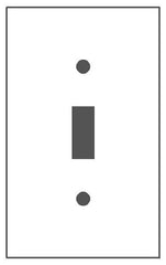 Mulberry 99071 Standard Wallplate, 1 Gang, 4-1/2 in H x 2-3/4 in W, Steel, Wrinkle Ivory