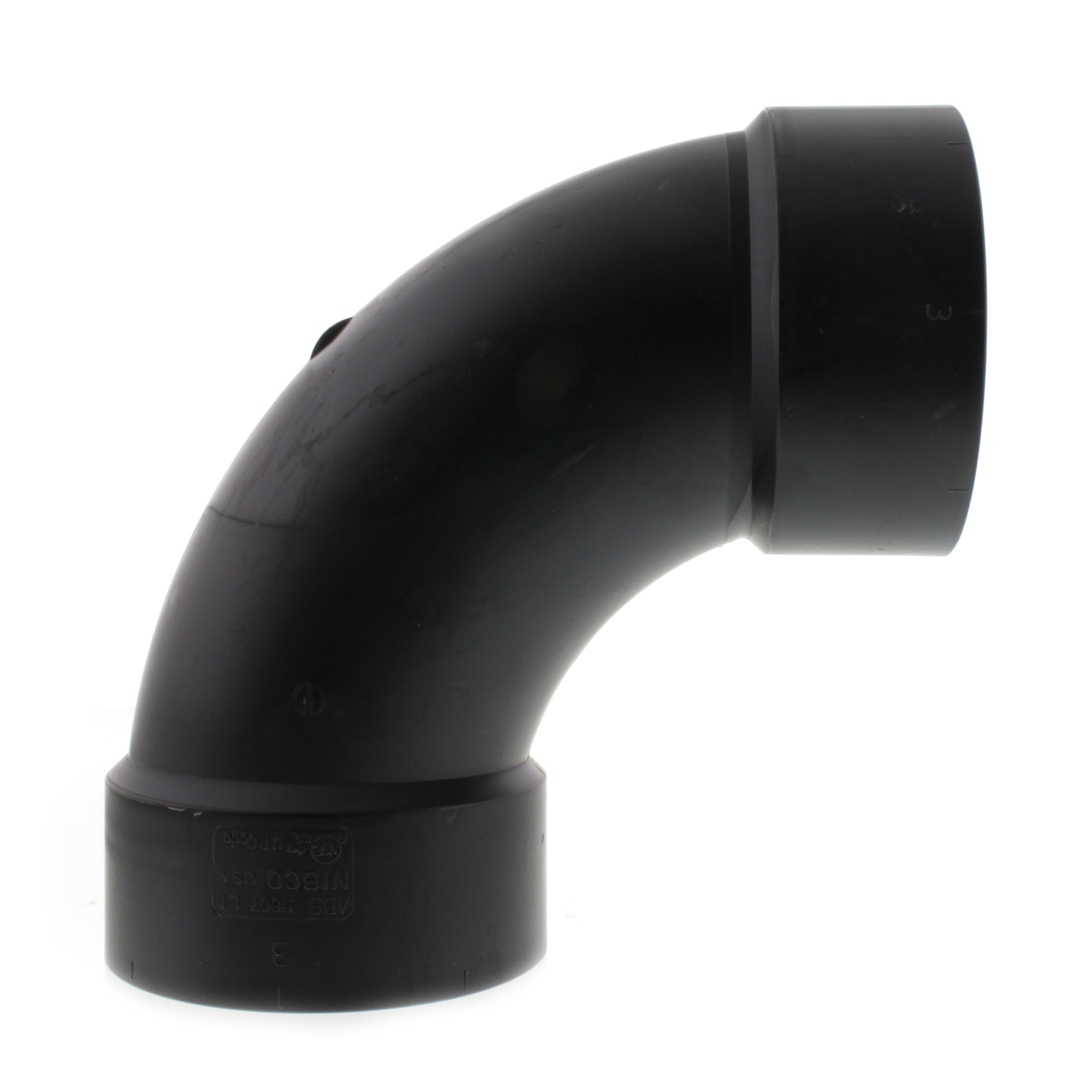 NIBCO NIBCO I057150 Long Turn DWV Elbow 3 in Hub End Style ABS