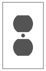 Mulberry 99101 Standard Receptacle Wallplate, 1 Gang, 4-1/2 in H x 2-3/4 in W