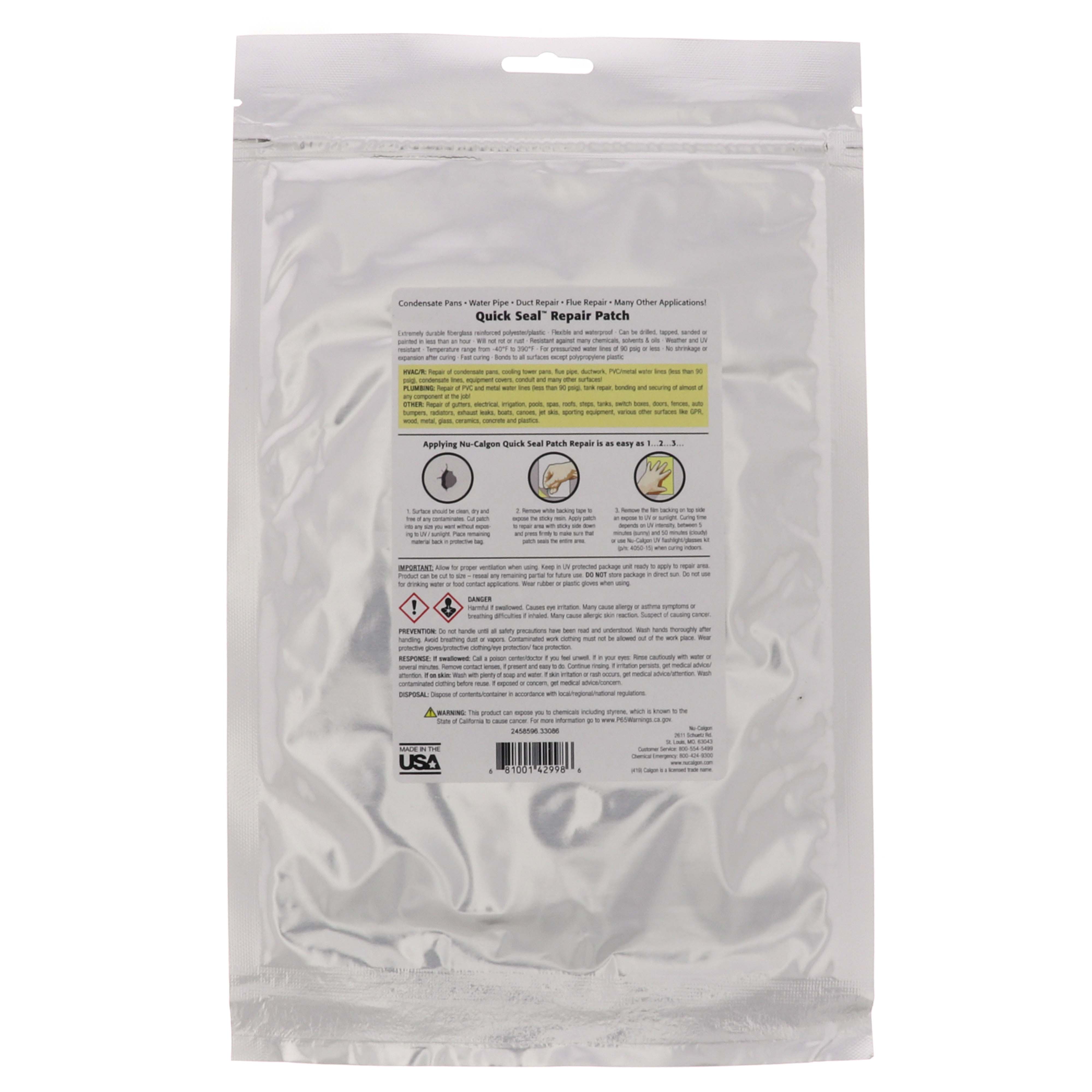 NU-CALGON Nu-Calgon 4299-26 Repair Patch, 6 x 9 Quick Seal