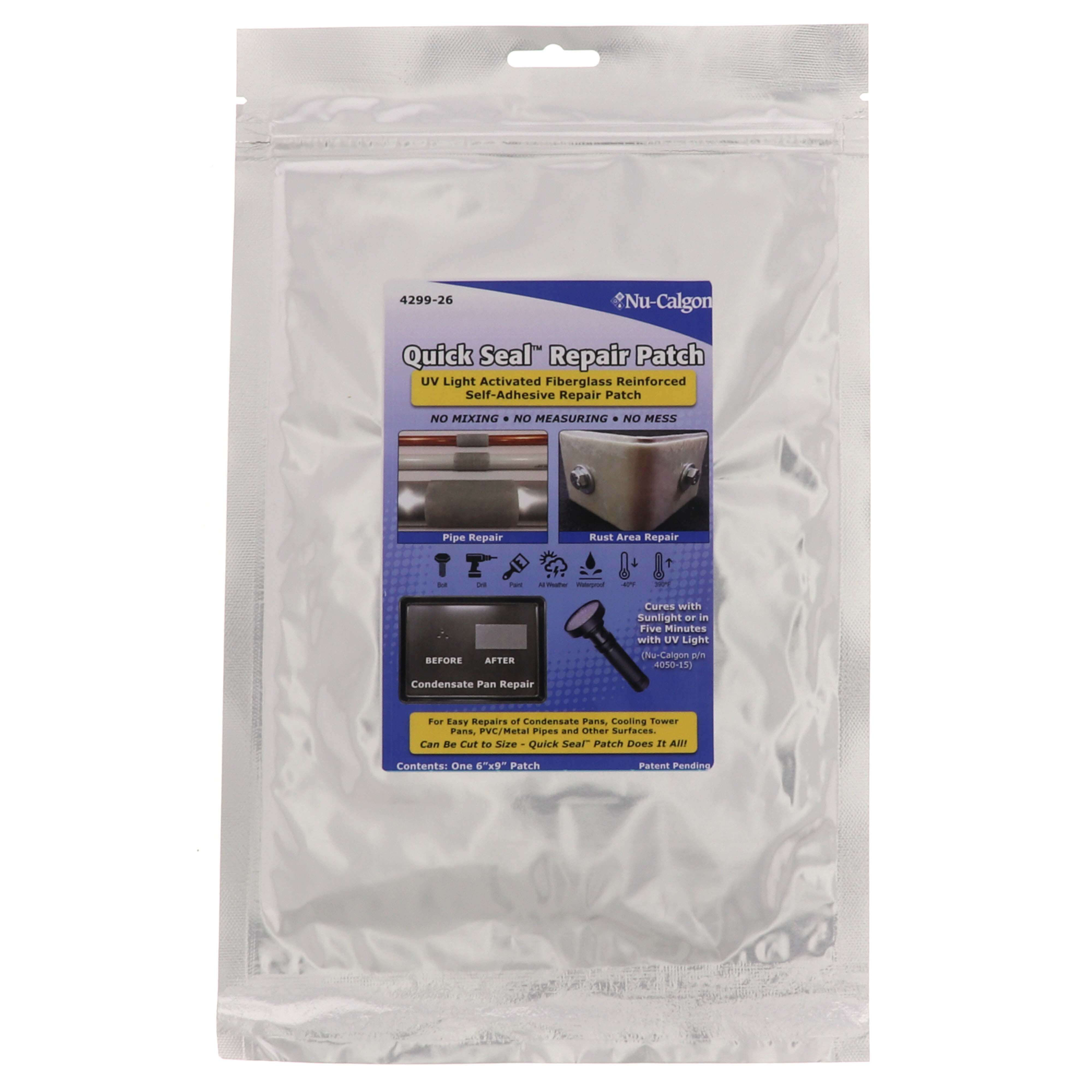 NU-CALGON Nu-Calgon 4299-26 Repair Patch, 6 x 9 Quick Seal
