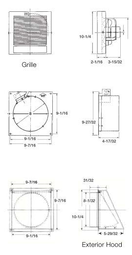 PANASONIC Panasonic FV-08WQ1 WhisperWall Ventilation Fan 70 CFM 8 Inch