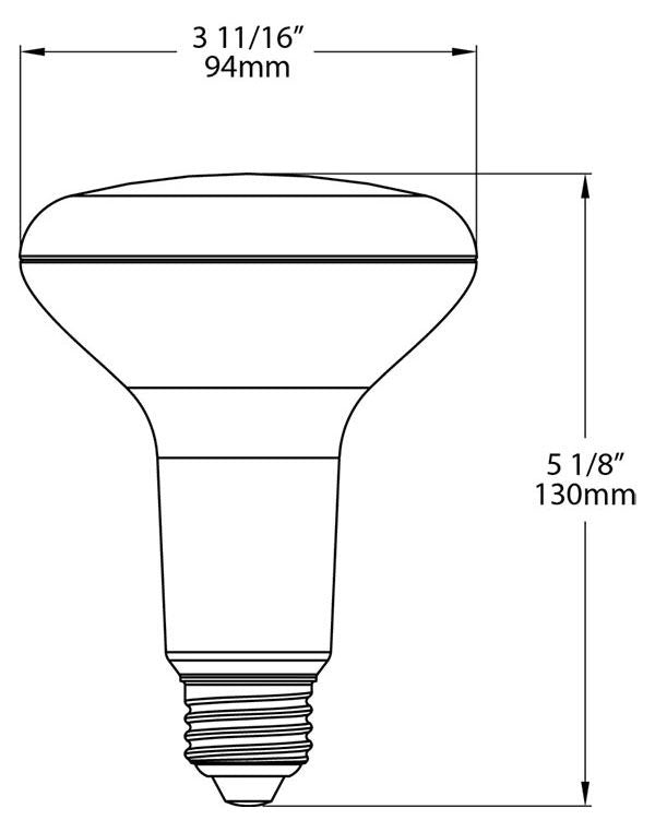 RAB RAB BR30-7.5-830-DIM Reflector Lamp Dimmable 7.5 Watt