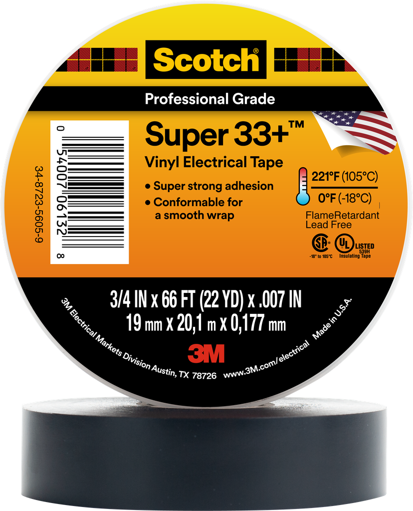 3M 33-SUPER-1-1/2X36YD ELECTRICAL TAPE