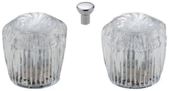 DELTA FAUCET Delta Faucet H21 Classic Clear Knob Handle Set for Kitchen and Bathroom Faucet