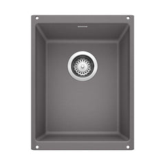 BLANCO BLANCO 519048 Precis 13-39/50 x 18-11/100 in. No Hole Composite Single Bowl Undermount Kitchen Sink in Cinder