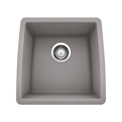 BLANCO Blanco 440082 Performa 17-1/2 x 17 in. Single Bowl Undermount Bar Sink No Hole Metallic Gray