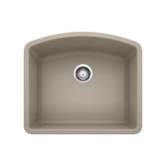 BLANCO BLANCO 441281 Diamond 24 x 20-13/16 in. No Hole Composite Single Bowl Undermount Kitchen Sink in Truffle