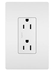 LEGRAND Pass & Seymour 885-TRSW Decorator Tamper-Resistant Receptacle, Self Grounding, 15A 125V - White