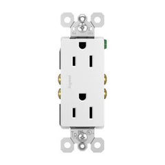 LEGRAND Pass & Seymour 885-TRSW Decorator Tamper-Resistant Receptacle, Self Grounding, 15A 125V - White