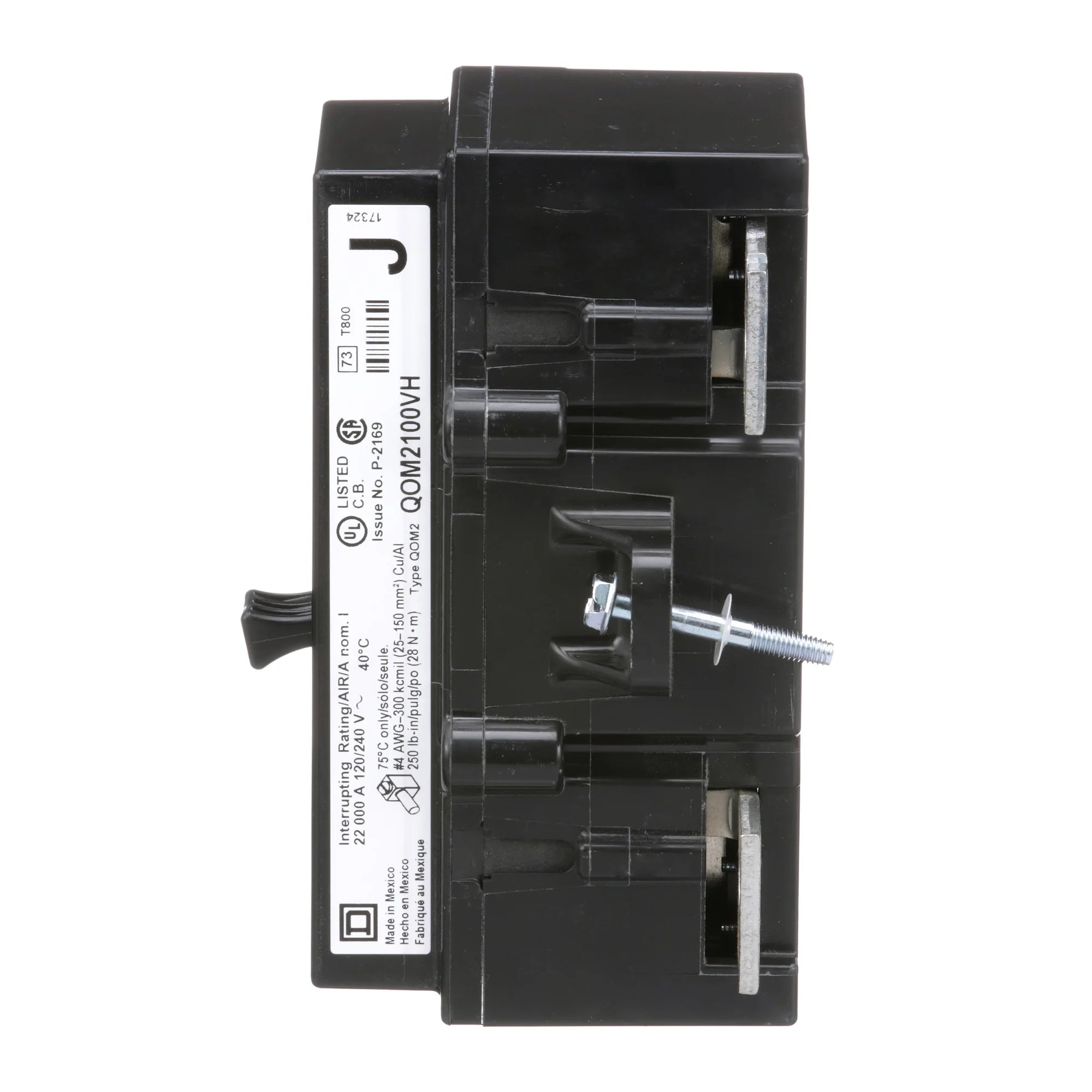 SCHNEIDER ELECTRIC Square D QOM2100VH Main Circuit Breaker 100A 120/240V 1Ph 2P