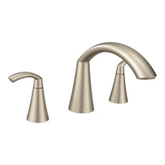 MOEN Moen T373BN Glyde Two Handle Roman Tub Faucet in Brushed Nickel
