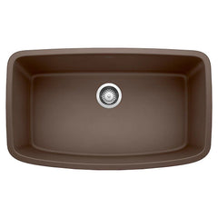 BLANCO BLANCO 441613 Valea 32 x 19 in. No Hole Composite Single Bowl Undermount Kitchen Sink in Cafe Brown