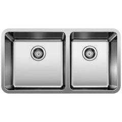 BLANCO Blanco 442769 Formera 33 x 18 in. No Hole Stainless Steel Double Bowl Undermount Kitchen Sink B442769