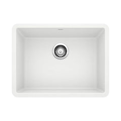 BLANCO BLANCO 522414 Precis 23-1/2 x 17-3/4 in. No Hole Composite Single Bowl Undermount Kitchen Sink in White