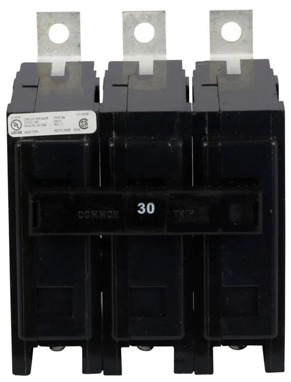EATON EATON BAB3050H Type BAB Quicklag Industrial Thermal-Magnetic Circuit Breaker, 240 VAC, 50 Amp, 10 kAIC, 3-Pole