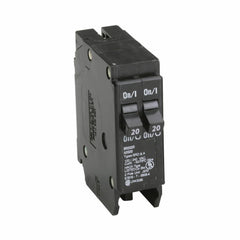 EATON Eaton BR2020 Type BR Circuit Breaker, 120 VAC, (2) 20 Amp, 10 kA Interrupt, 1 Poles, Common/Thermal Magnetic Trip
