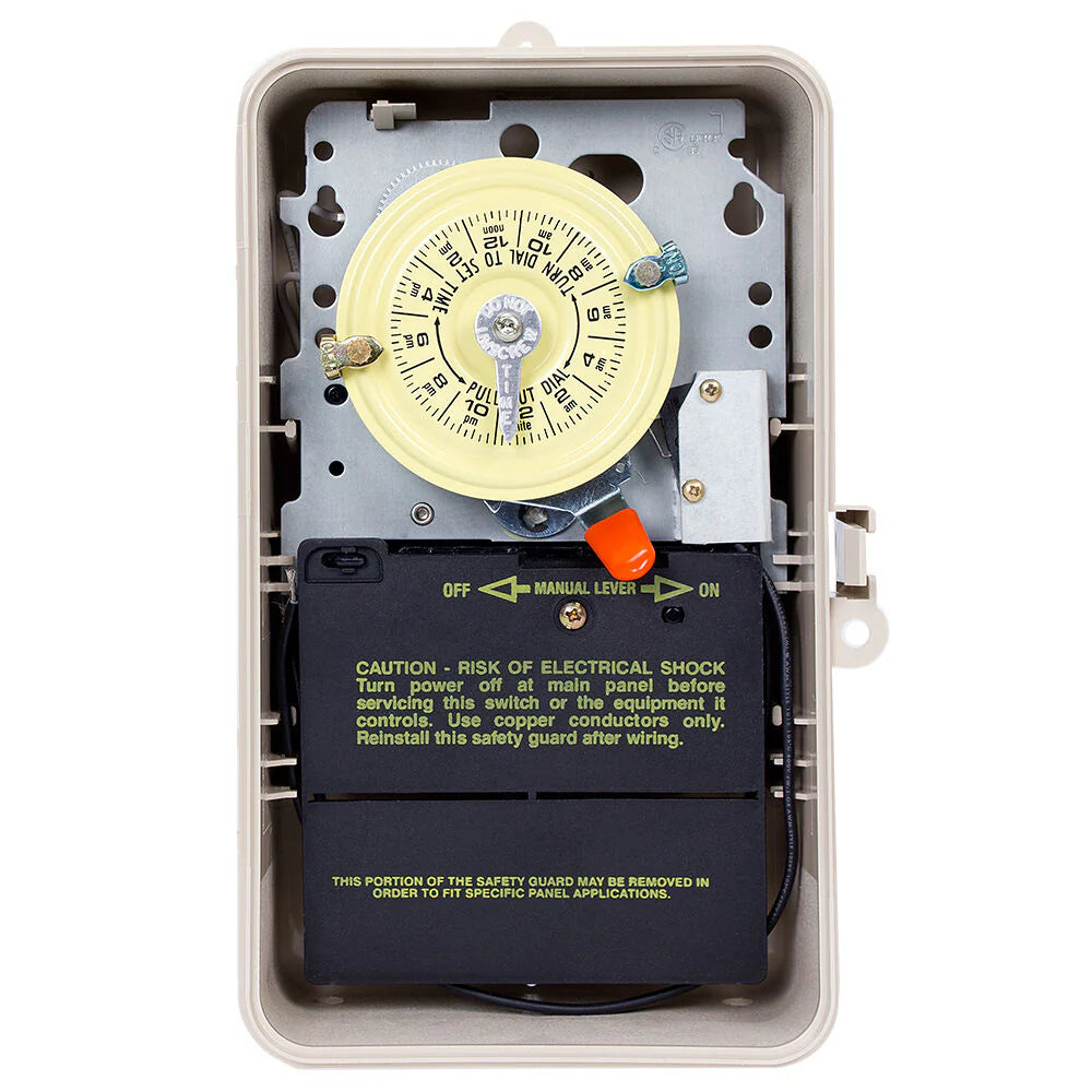 INTERMATIC Intermatic T104P201 NEMA 3R Plastic Case 208 to 277 VAC 60 Hz 40 Amp DPST Electromechanical Time Switch with Pool Heater
