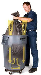 RUBBERMAID Rubbermaid FG264360GRAY Brute 44 Gal Vented Trash Can
