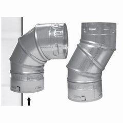 METAL-FAB Metal-Fab 5M90 90 Degree Adjustable Double Wall Elbow, 5 in