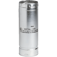 METAL-FAB Metal-Fab 5M24 Twist-Lock Type B Double Wall Gas Vent Pipe 5 Inch x 24 Inch
