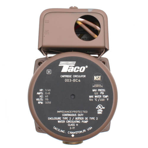 TACO Taco 003-BC4 1/40 HP 115V Bronze Circulator Pump