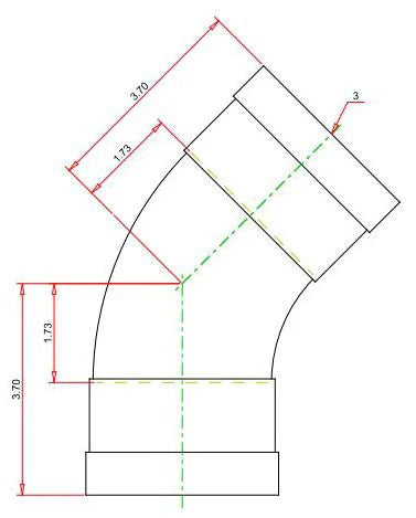 VIEGA Viega 20658 ProPress Zero Lead Copper XL-C 45-Degree Elbow with 3-Inch P x P