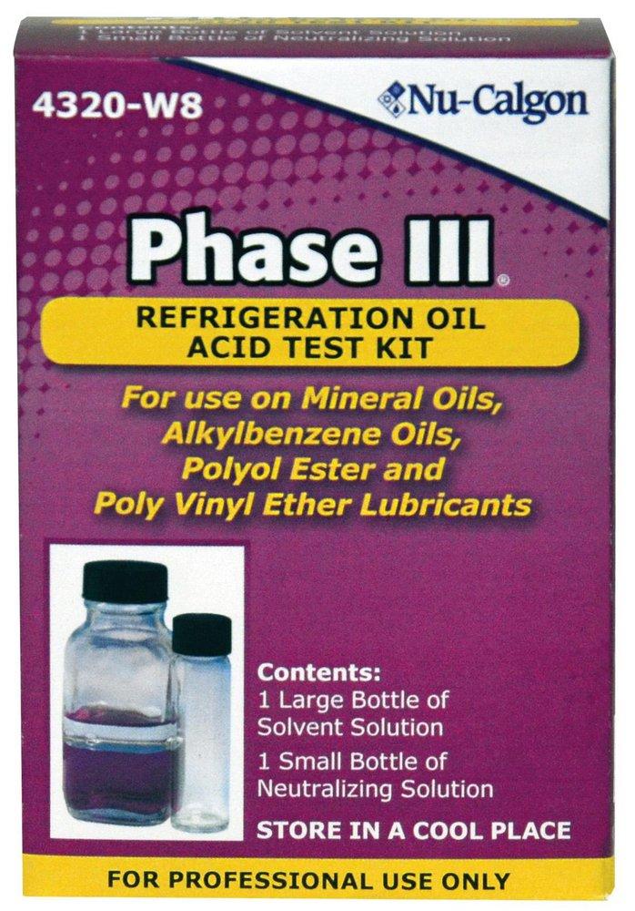DAIKIN Nu-Calgon 4320-W8 Phase III Refrigeration Oil Acid Test Kit