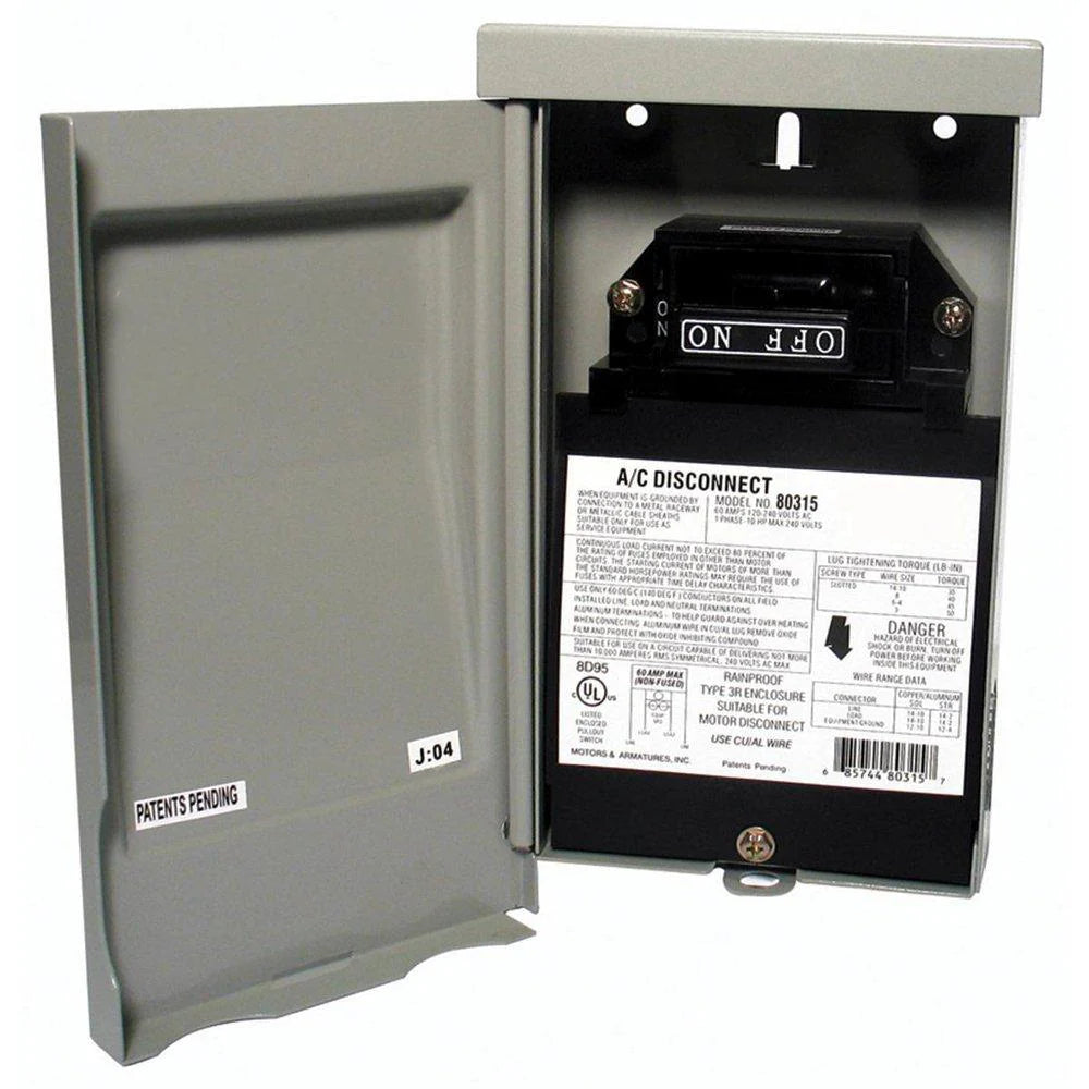 DAIKIN MARS 80317 60A Fusible Pullout Disconnect