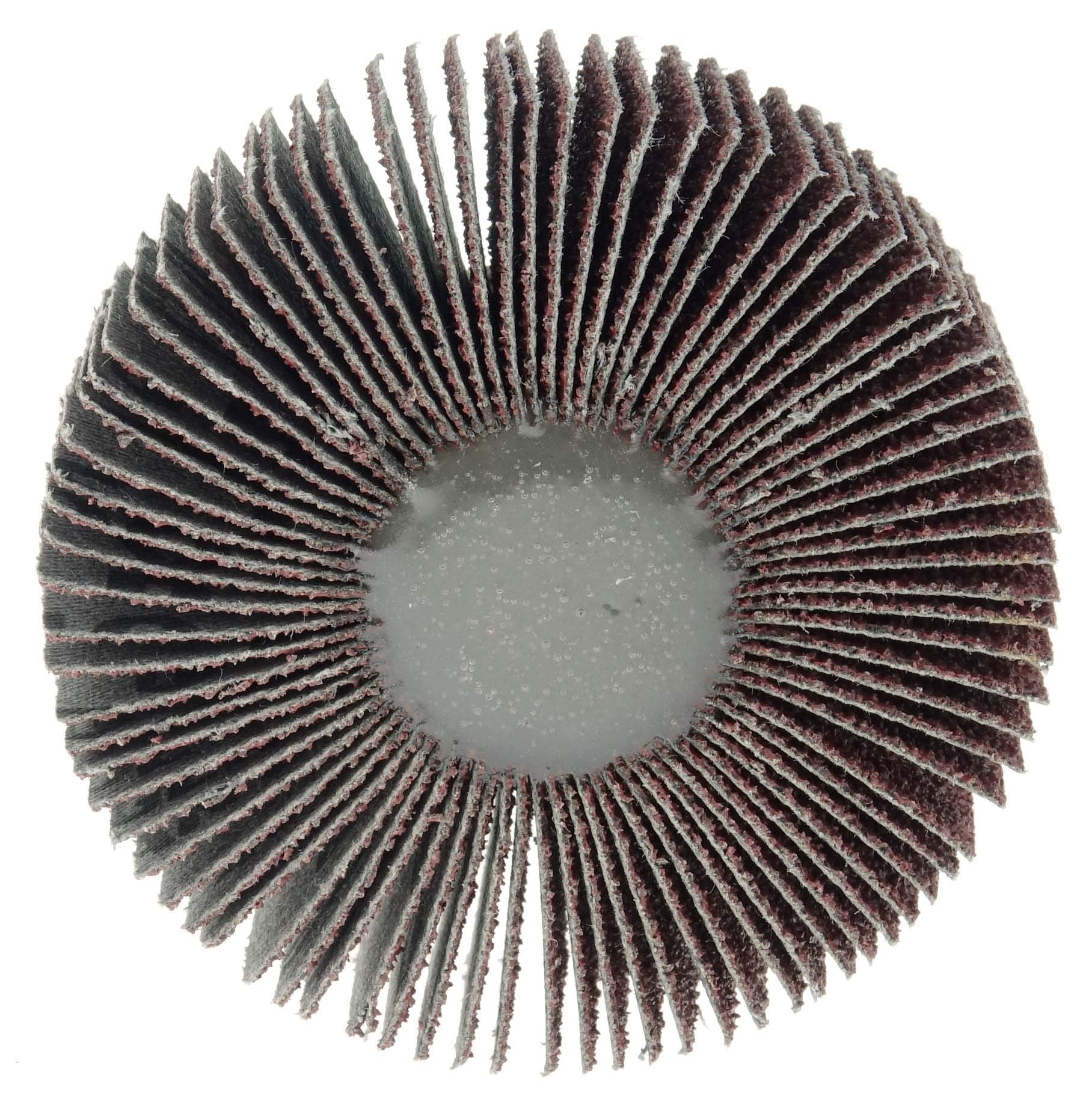 WEILER Weiler 30778 Wolverine Coated Abrasive Flap Wheel 40 Grit 2-1/2 inches x 1 inch x 1/4 inch Stem Pack of 10