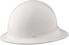 MSA SAFTEY MSA 475408 Skullgard Full-Brim Hard Hat with Fas-Trac III Ratchet Suspension in White - Radiant Heat Protection Up to 350F