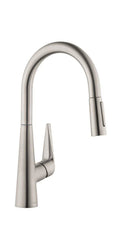 HANSGROHE Hansgrohe 72813801 Talis S Single Handle Pull Down Kitchen Faucet 1.75 GPM Stainless Steel Optic