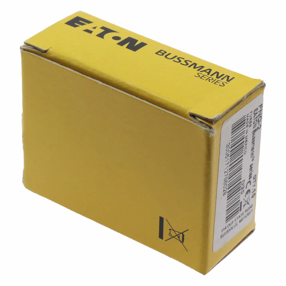 EATON Bussmann FNQ-2 FUSE 2A 500VAC 10KAIC SUPPLEMENTAL CRTG