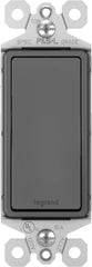 LEGRAND Pass & Seymour TM873BK Legrand Radiant 15 Amp Rocker Wall Switch, Decorator Light Switches, Black, 3-Way, TM873BK