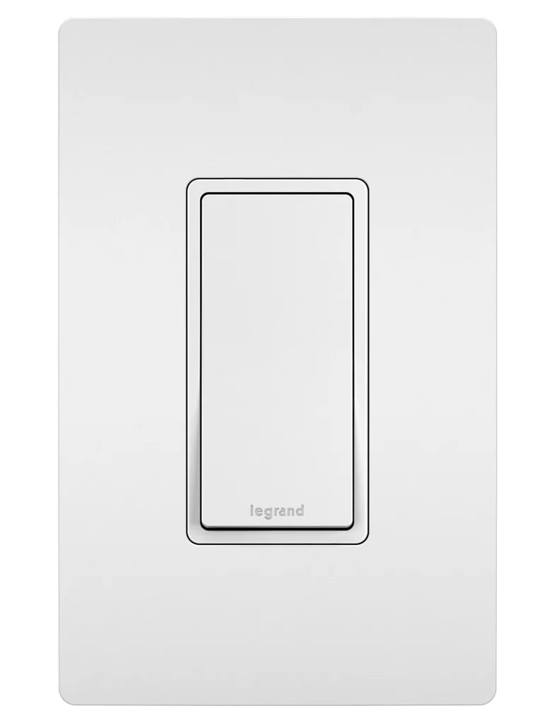 LEGRAND Pass & Seymour TM870WSL 1-Pole Decorator Rocker Switch 15 A 120 VAC