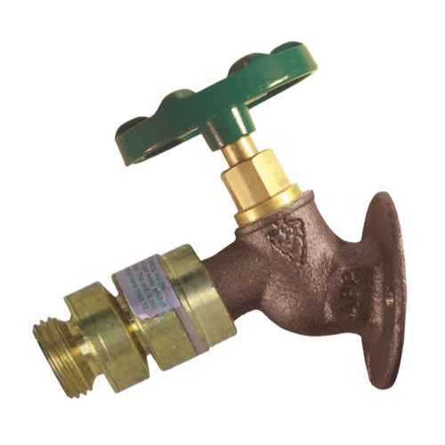 ARROWHEAD BRASS Arrowhead Brass 255BFPSDLF 1/2 in FIP lead free bronze solid flange sillcock self-draining vacuum breaker (3/4 in hose outlet)