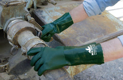 MCR SAFETY MCR Safety 6418 Premium Grade General Purpose Gloves, Coated, Standard Finger/Wing Thumb Style, L, PVC Palm, Nitrile Reinforced, EN 388 4121