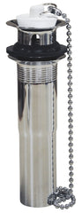 OATEY Dearborn 763-1 1-1/4 x 5, 20 Gauge Chrome Plated Brass, 2-Piece, Patent Overflow Plug