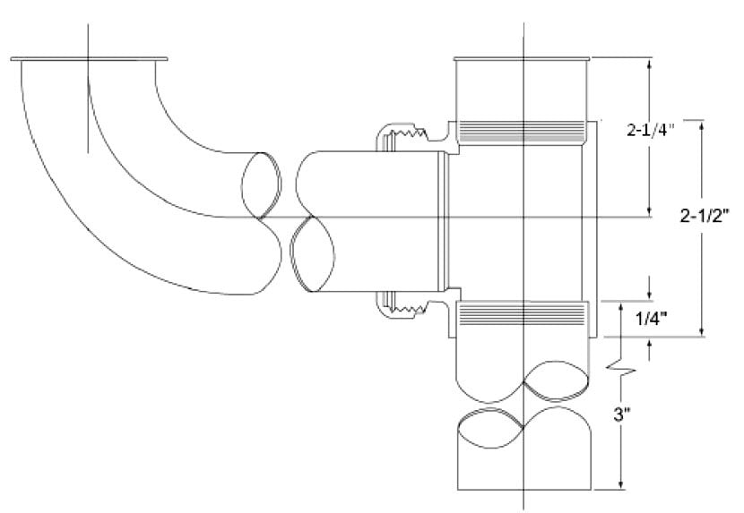 DEARBORN Dearborn Brass 2181A-1 1-1/2 x 16 Center Outlet Waste