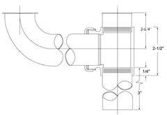 DEARBORN Dearborn Brass 2181A-1 1-1/2 x 16 Center Outlet Waste