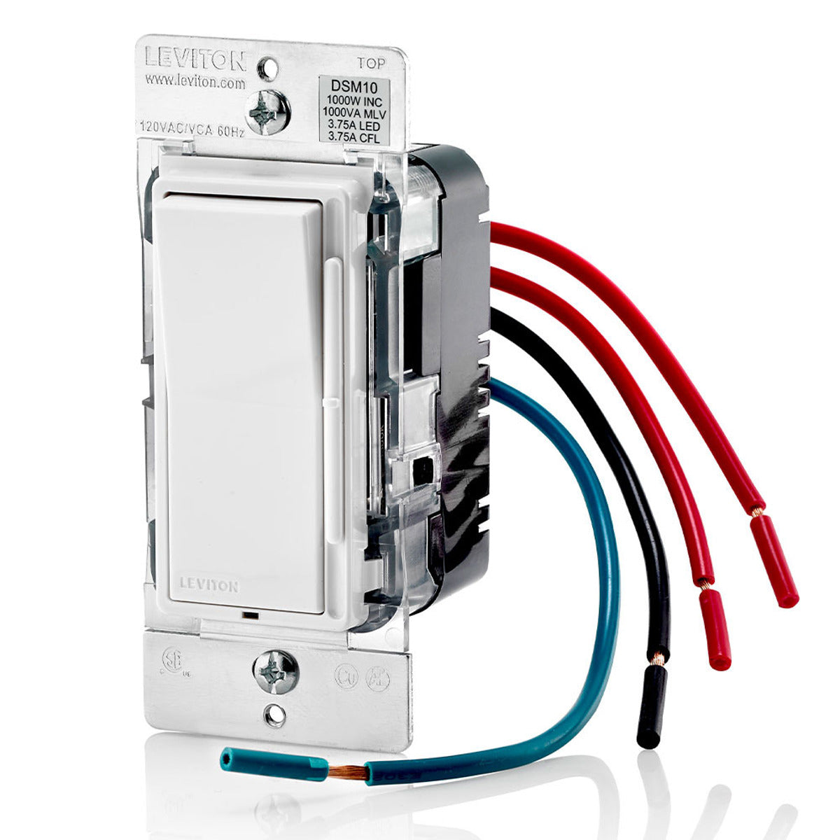 LEVITON Leviton DSM10-1LZ Rocker/Slide Uni Dimmer 1000W-120VAC