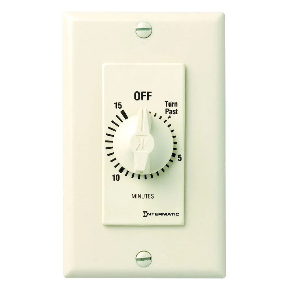 INTERMATIC Intermatic FD15MAC 15 Minute 125 to 277 VAC 60 Hz SPST Almond Countdown Timer