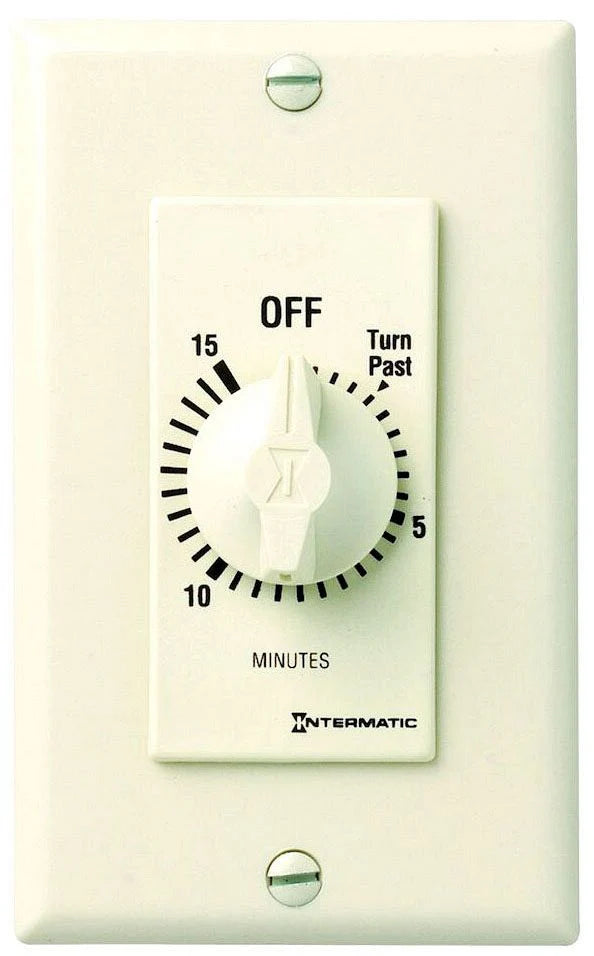 INTERMATIC Intermatic FD15MAC 15 Minute 125 to 277 VAC 60 Hz SPST Almond Countdown Timer
