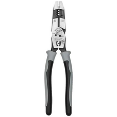 KLEIN TOOLS Klein Tools J2159CRTP Hybrid Pliers with Crimper, Fish Tape Puller and Wire Stripper