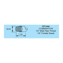 WOODFORD Woodford 19CP-6 Anti-Siphon Freezeless Wall Faucet, 1/2 in, MNPT x Female C, 6 in THK Wall, 125 psi