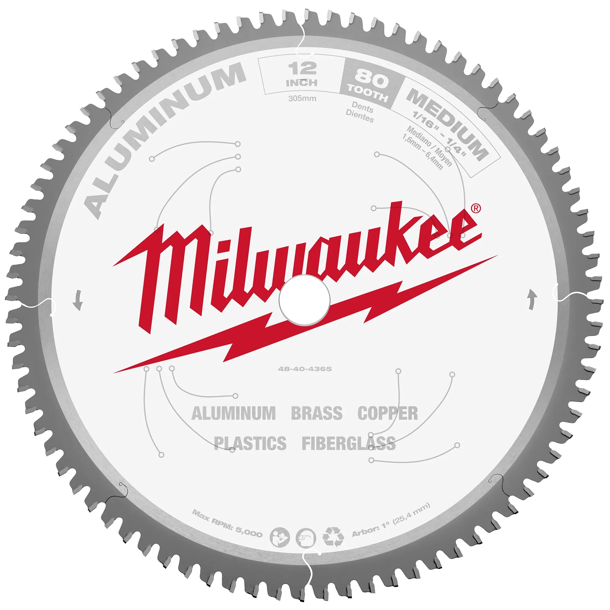 MILWAUKEE 48-40-4365 CIRCULAR SAW BLADES