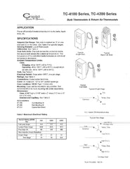 Crandall TC-4221-CS&S Two Stage Single Bulb Thermostat