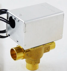 HONEYWELL Honeywell V8044A1044 Electric Zone Valve 24 Volts 3/4 Sweat 3-Way