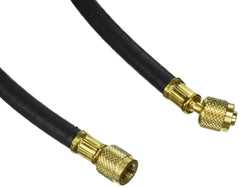 YELLOW JACKET Yellow Jacket 15072 Plus II Straight x Angle Charging Hose 72 Inches Black