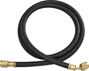 YELLOW JACKET Yellow Jacket 15072 Plus II Straight x Angle Charging Hose 72 Inches Black